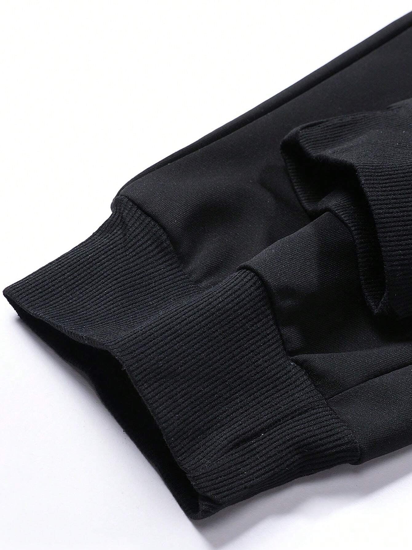 Men'S Casual Sports Drawstring Waist & Leg Jogger Sweatpants with Letter Print, Spring