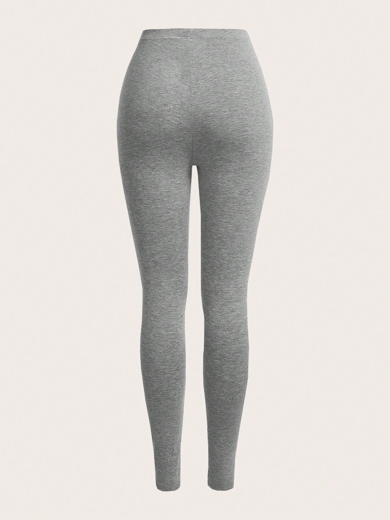 SHEIN Ezwear 2Pcs Solid Elastic Waist Leggings