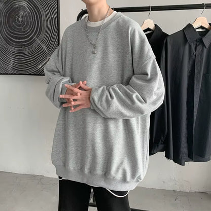 2025 Hoodies Sweatshirt Mens Black White Hip Hop Punk Pullover Streetwear Casual Fashion Clothes Mens Oversized Korean Harajuku