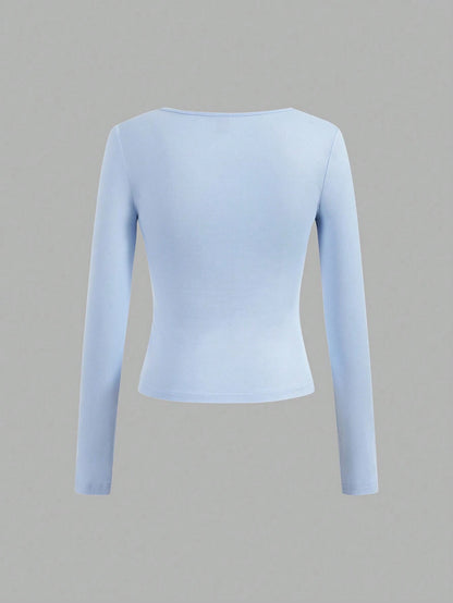 SHEIN Ezwear 3Pcs round Neck Short Sleeve Cropped Casual T-Shirts for Women, Summer Suitable for Going Out