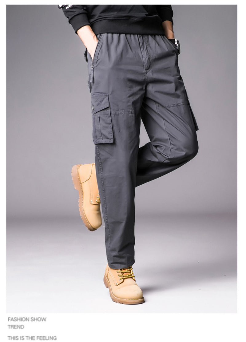 Men'S Leisure Cargo Loose Multi-Pocket Casual Sports Pants