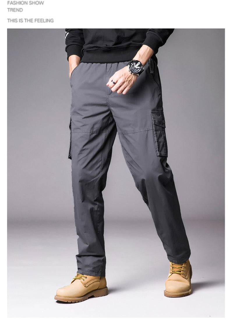 Men'S Leisure Cargo Loose Multi-Pocket Casual Sports Pants