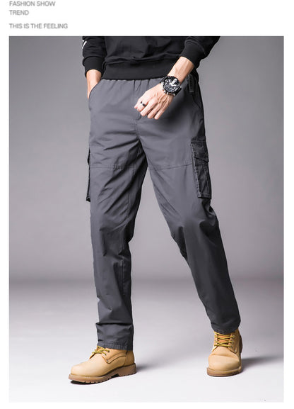 Men'S Leisure Cargo Loose Multi-Pocket Casual Sports Pants