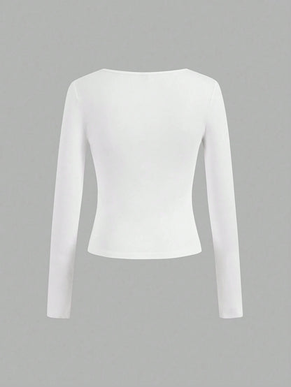 SHEIN Ezwear 3Pcs round Neck Short Sleeve Cropped Casual T-Shirts for Women, Summer Suitable for Going Out