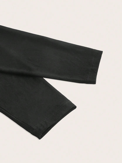 SHEIN Ezwear 2Pcs Solid Elastic Waist Leggings