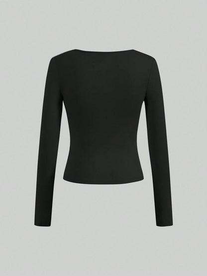 SHEIN Ezwear 3Pcs round Neck Short Sleeve Cropped Casual T-Shirts for Women, Summer Suitable for Going Out