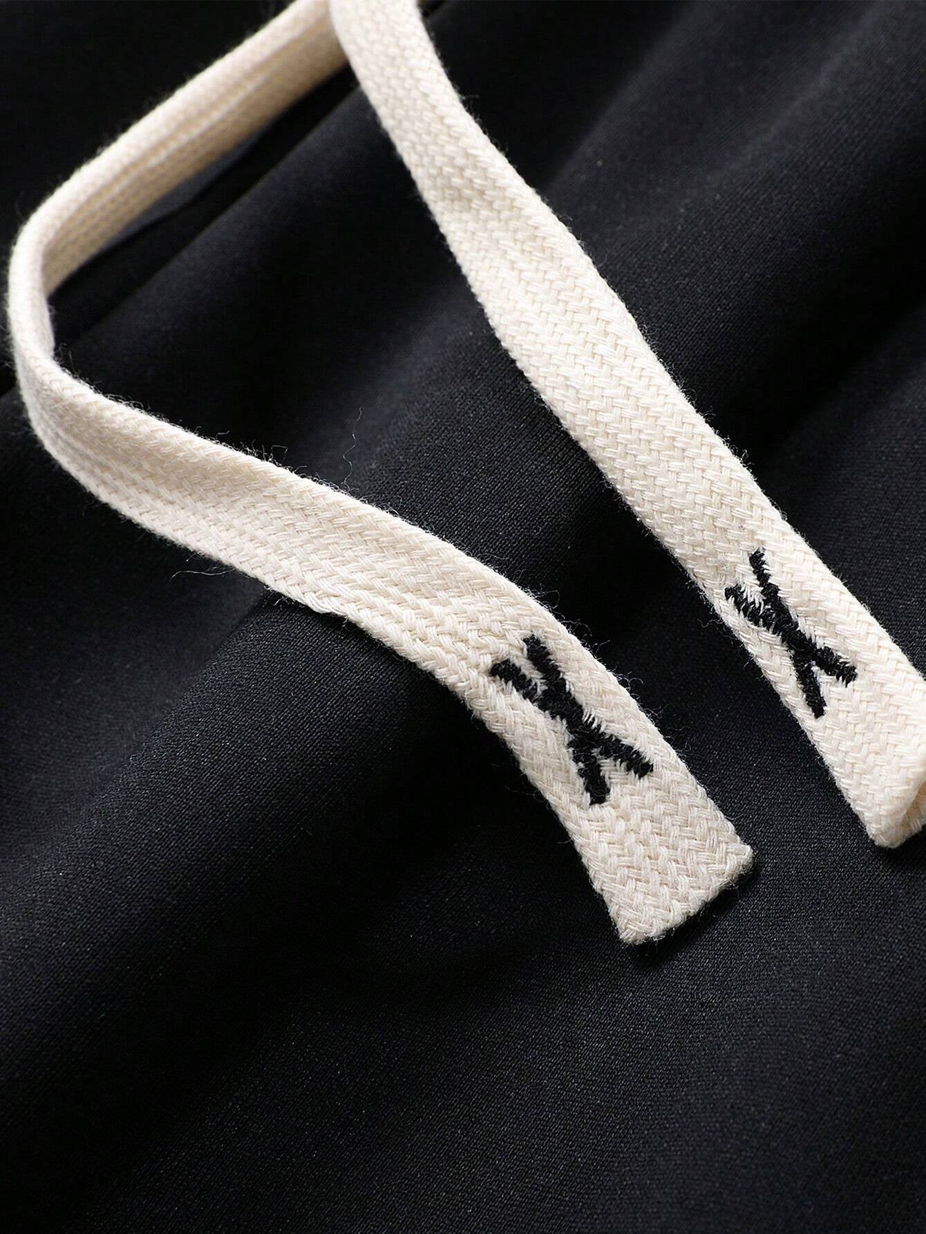 Men'S Casual Sports Drawstring Waist & Leg Jogger Sweatpants with Letter Print, Spring