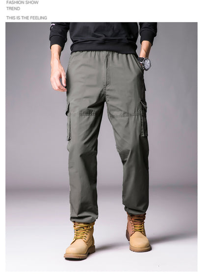 Men'S Leisure Cargo Loose Multi-Pocket Casual Sports Pants
