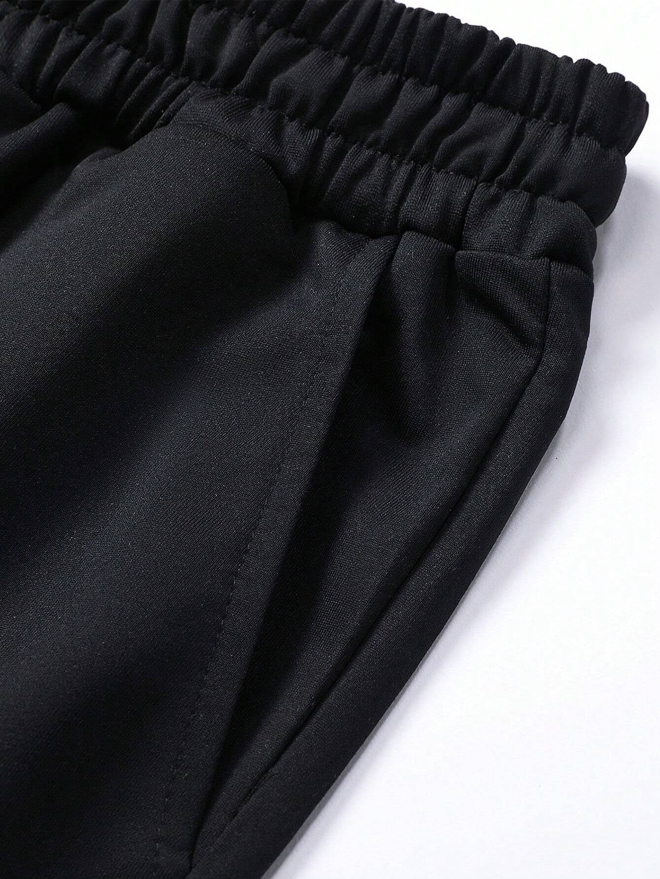 Men'S Casual Sports Drawstring Waist & Leg Jogger Sweatpants with Letter Print, Spring