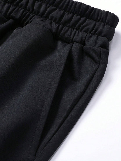 Men'S Casual Sports Drawstring Waist & Leg Jogger Sweatpants with Letter Print, Spring